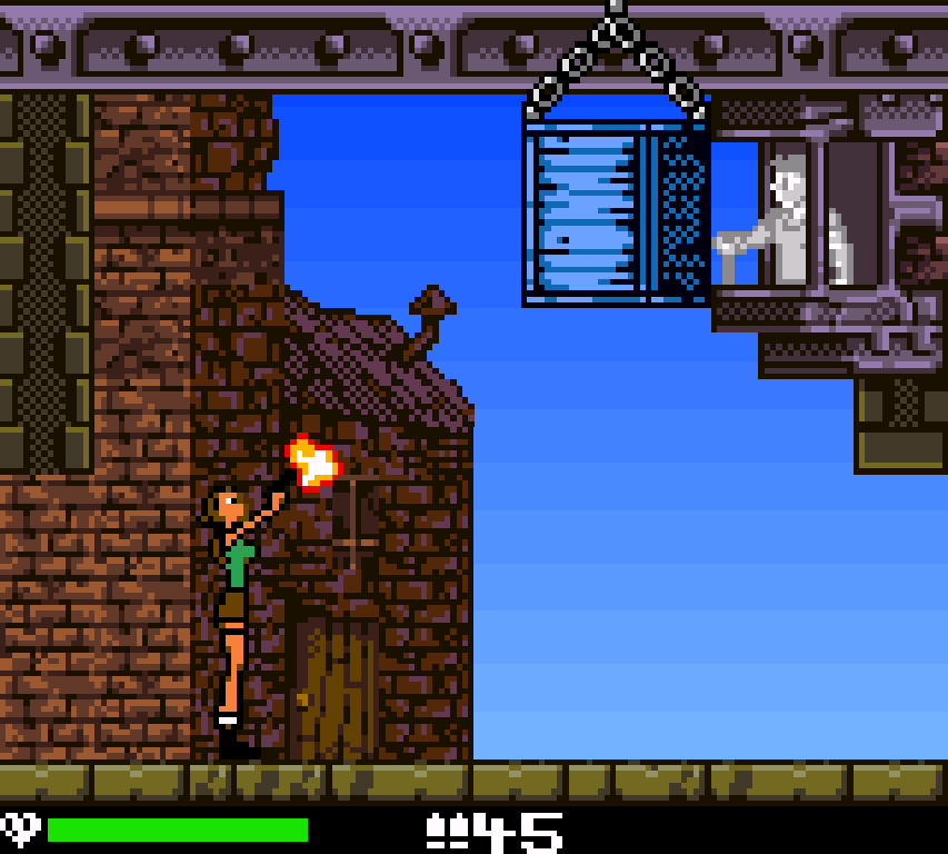 Tomb Raider Game Boy Color GBC gameplay Docks boss