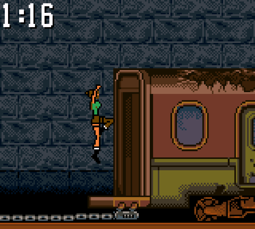 Tomb Raider Game Boy Color GBC gameplay Runaway Train