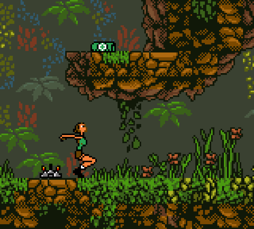 Tomb Raider Game Boy Color GBC gameplay jungle