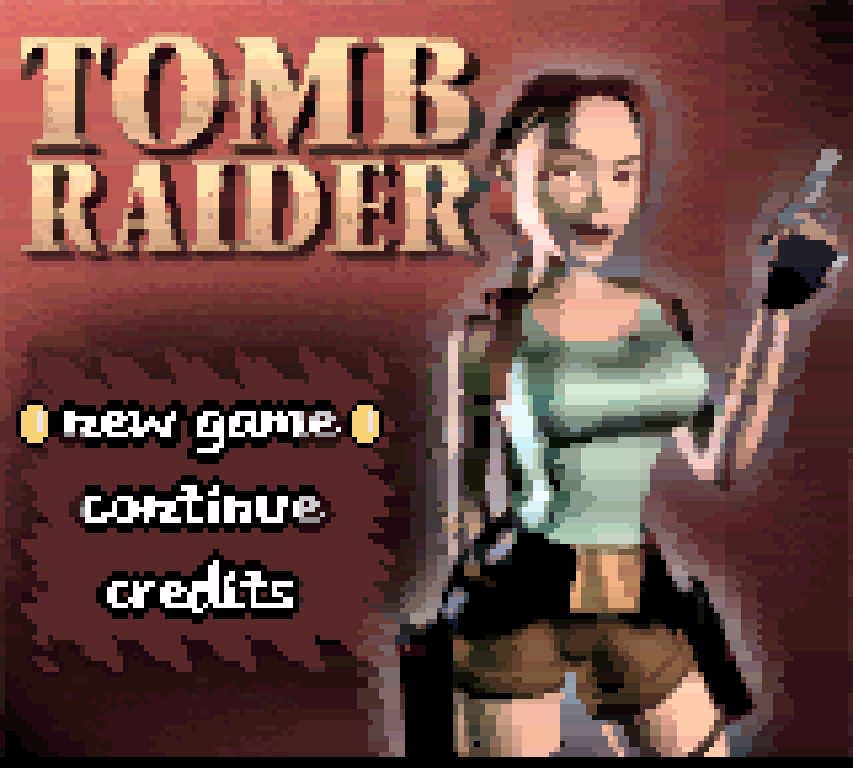 Tomb Raider Game Boy Color GBC title screen