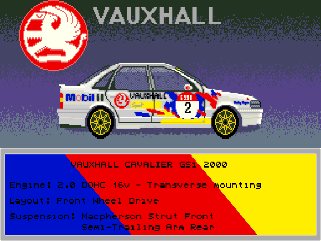 Touring Car Racer Vauxhall car select