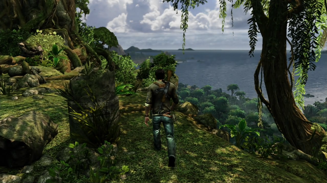 Uncharted PlayStation 3 PS3 gameplay jungle vista