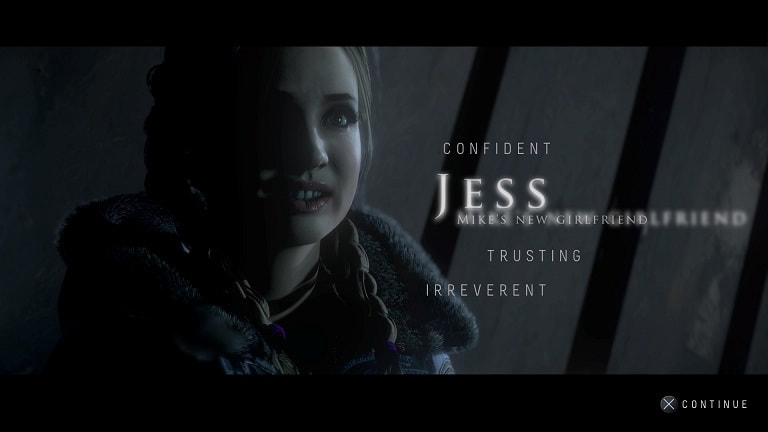 Until Dawn PS4 Jess profile