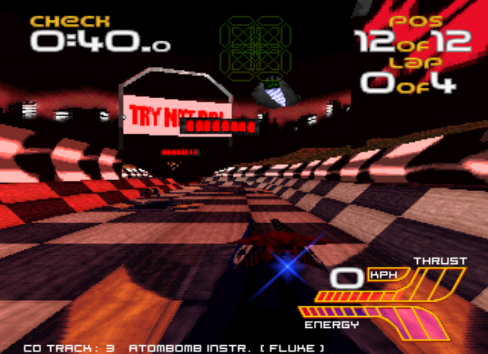 WipEout 2097 PS1 start line
