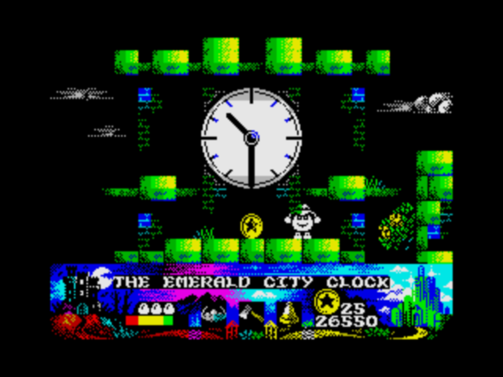 Wonderful Dizzy the clocktower outside the Emerald City