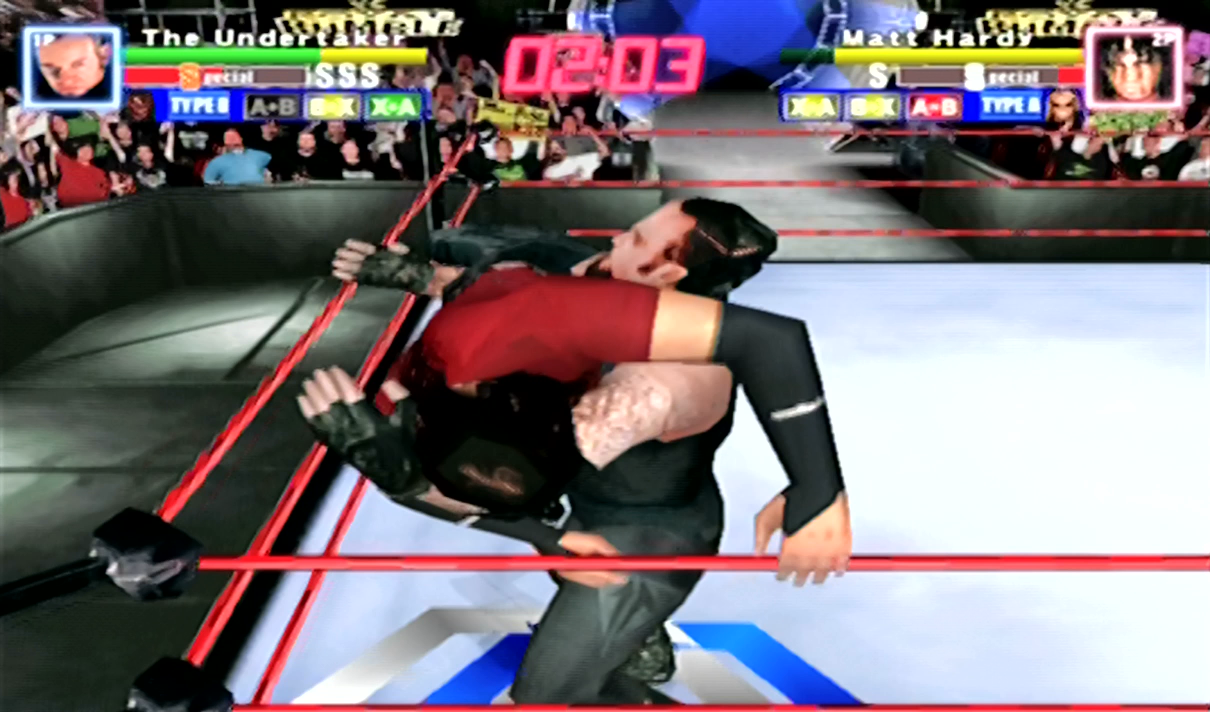 WWF Royal Rumble Dreamcast The Undertaker grapples Matt Hardy