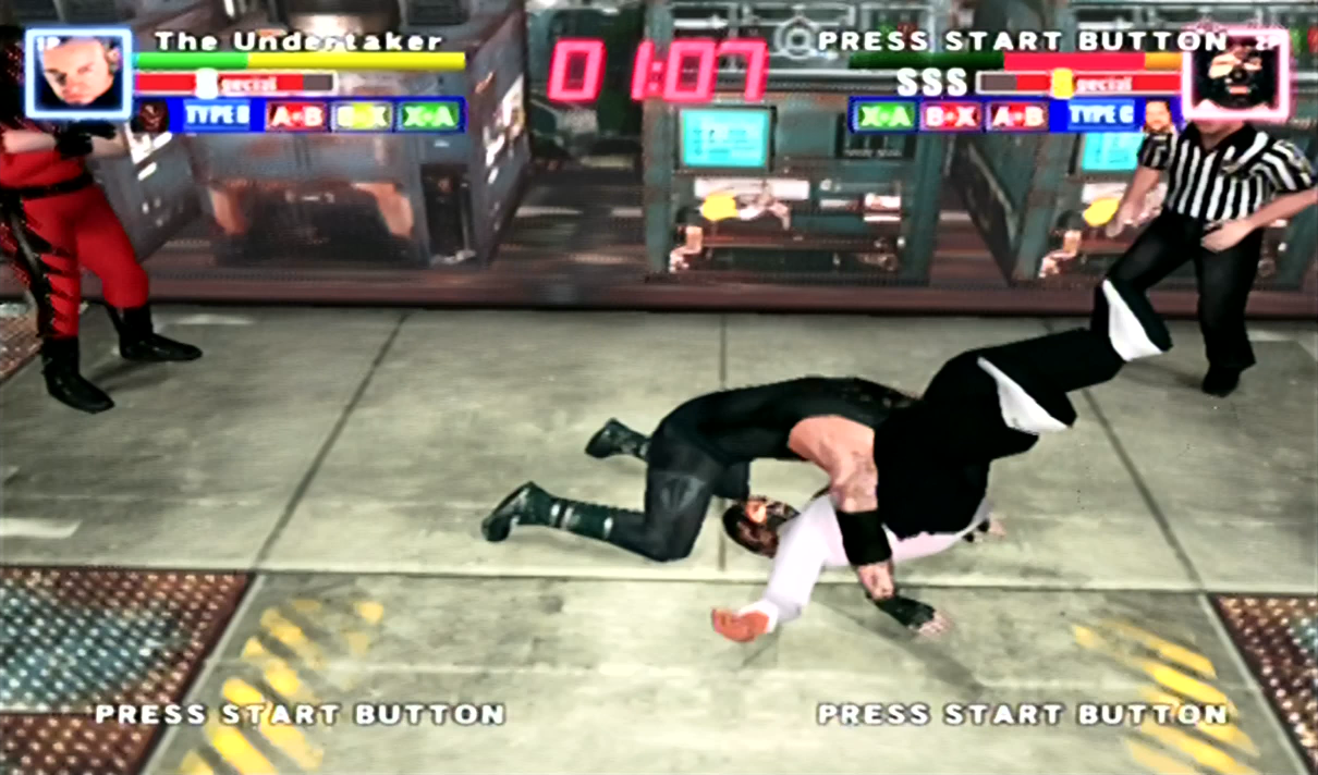 WWF Royal Rumble Dreamcast backstage fight between Mankind and The Undertaker