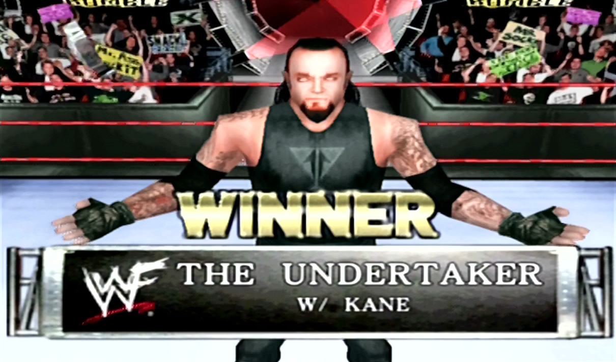 WWF Royal Rumble Dreamcast The Undertaker celebrates a victory
