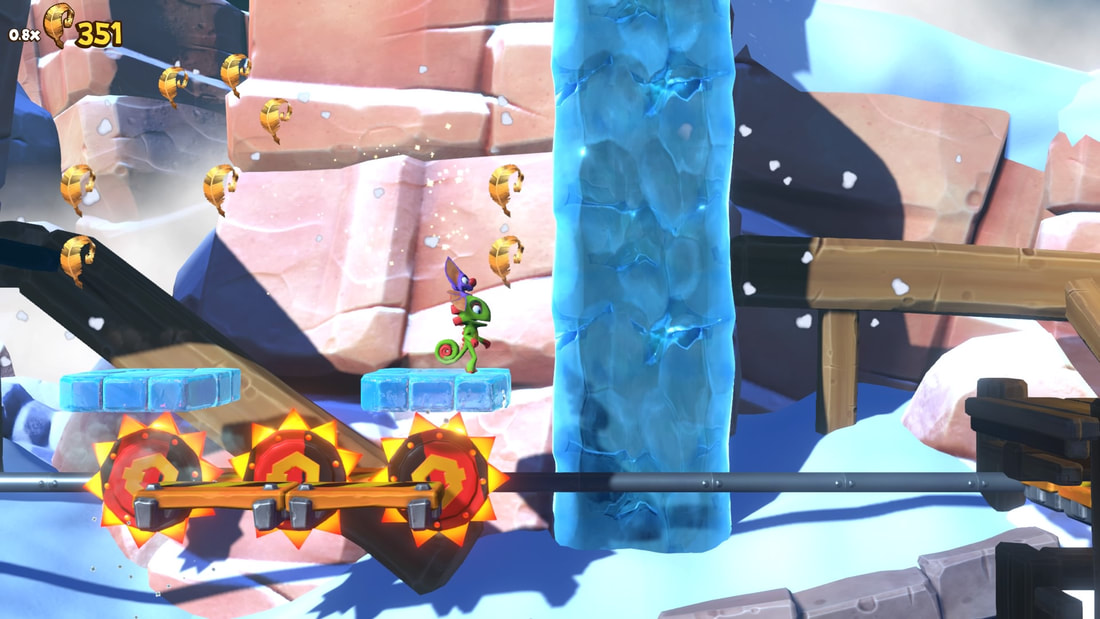 Yooka-Laylee and the Impossble Lair PS4 PlayStation 4 gameplay icy hazards