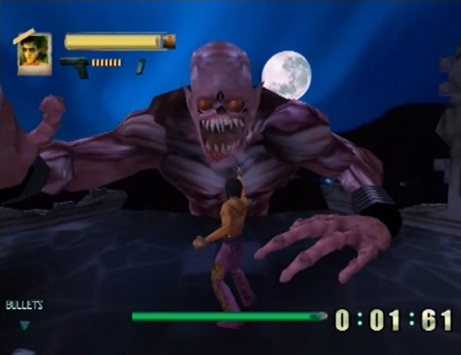Zombie Revenge Dreamcast boss fight with big hands